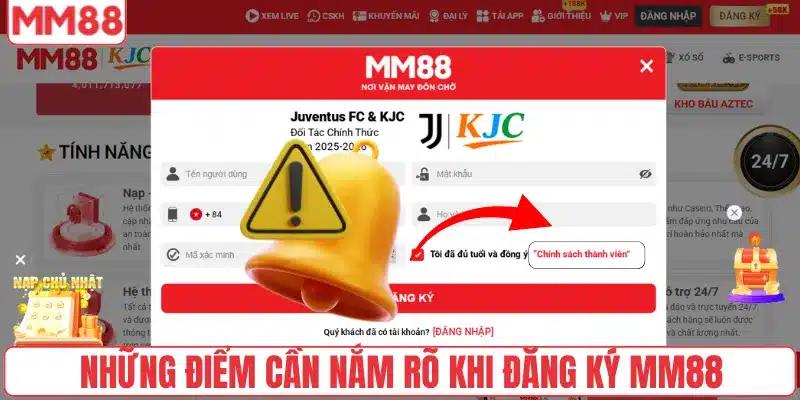 Những điểm cần nắm rõ khi đăng ký MM88